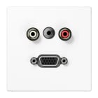 JUNG - Multimedia-Anschlusssystem Cinch Audio / Miniklinke 3,5mm / VGA, Serie LS,