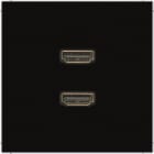 JUNG - Multimedia-Anschlusssystem 2 x HDMI, Serie LS, schwarz