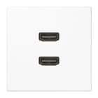 JUNG - Multimedia-Anschlusssystem 2 x HDMI, Serie LS, alpinweiss