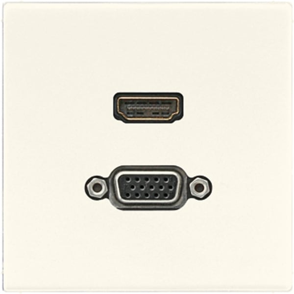JUNG - Multimedia-Anschlusssystem HDMI / VGA, Serie LS, weiss