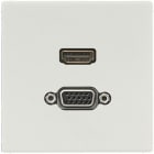 JUNG - Multimedia-Anschlusssystem HDMI / VGA, Serie LS, lichtgrau