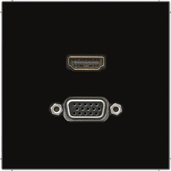 JUNG - Multimedia-Anschlusssystem HDMI / VGA, Serie LS, schwarz