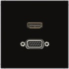JUNG - Multimedia-Anschlusssystem HDMI / VGA, Serie LS, schwarz