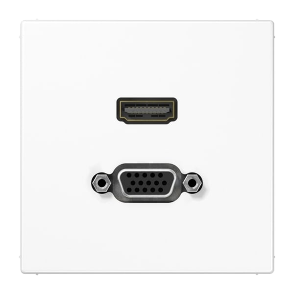 JUNG - Multimedia-Anschlusssystem HDMI / VGA, Serie LS, alpinweiss