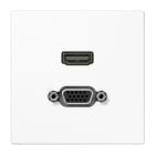 JUNG - Multimedia-Anschlusssystem HDMI / VGA, Serie LS, alpinweiss