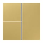 JUNG - Tastensatz 3fach, F40, Serie LS, Messing classic
