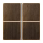 JUNG - Tastensatz 4fach, F40, Serie LS, Messing antik
