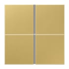 JUNG - Tastensatz 4fach, F40, Serie LS, Messing classic