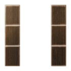 JUNG - Tastensatz 3fach, F50, Serie LS, Messing antik