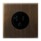 JUNG - Steckdose, US-Norm NEMA, 20 A 125 V ~, Schraubklemmen, o.Krallen, Messing antik