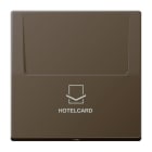JUNG - Hotelcard-Schalter (ohne Taster-Einsatz), Hotelcard, Serie LS, Messing antik