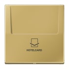 JUNG - Hotelcard-Schalter (ohne Taster-Einsatz), Hotelcard, Serie LS, Messing classic