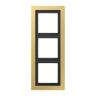 JUNG - Rahmen 3fach, Messing, LS-DESIGN, Messing classic