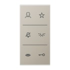 JUNG - Design-Cover Video, F50, Serie LS, Edelstahl
