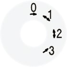 JUNG - Skalenscheibe, Symbol 3-Stufen-Schalter, alpinweiss
