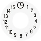 JUNG - Skalenscheibe, Symbole 1...15, alpinweiss