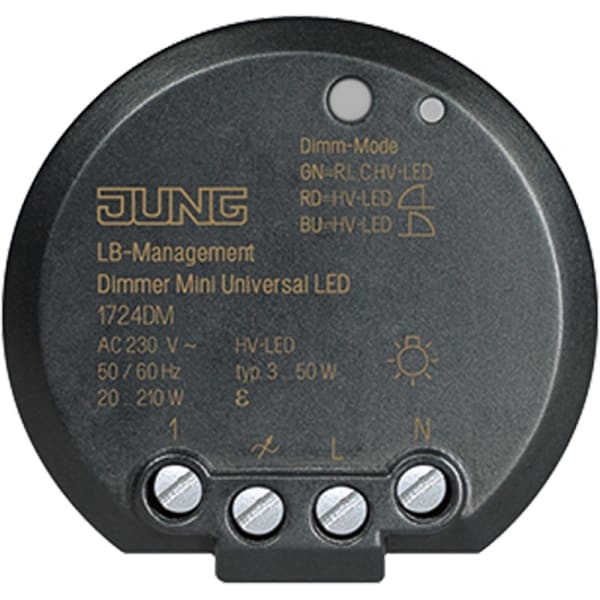JUNG - Dimmer Mini Universal LED, mit Nebenstelleneingang