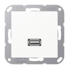 JUNG - Multimedia-Anschlusssystem USB 2.0, Serie AS/A, alpinweiss
