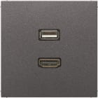 JUNG - Multimedia-Anschlusssystem HDMI / USB 2.0, anthrazit