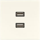 JUNG - Multimedia-Anschlusssystem 2 x USB 2.0, Serie LS, weiss