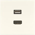 JUNG - Multimedia-Anschlusssystem HDMI / USB 2.0, Serie LS, weiss