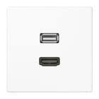 JUNG - Multimedia-Anschlusssystem HDMI / USB 2.0, Serie LS, alpinweiss