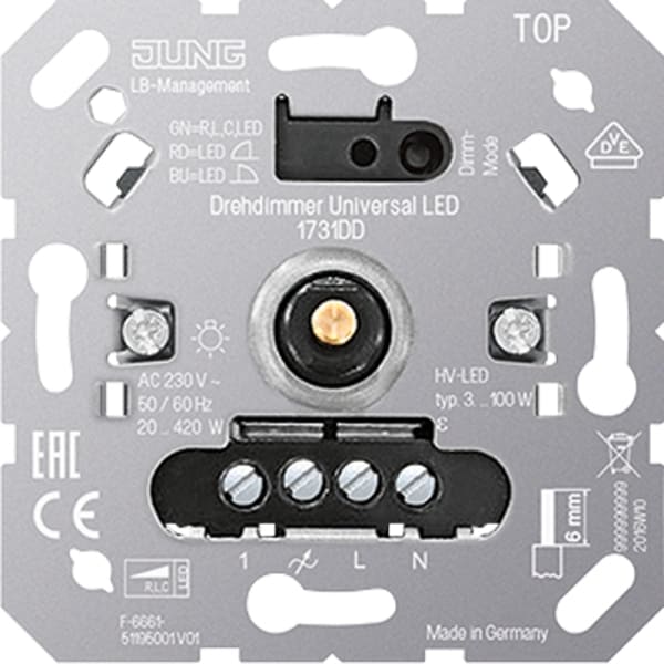 JUNG - Drehdimmer Universal LED, mit Nebenstelleneingang