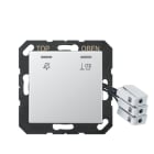 JUNG - Hotelabdeckung mit LED-Einheit 230 V, Aussenstelle, Serie A, aluminium