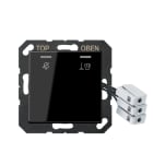 JUNG - Hotelabdeckung mit LED-Einheit 230 V, Aussenstelle, Serie A, schwarz