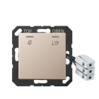 JUNG - Hotelabdeckung mit LED-Einheit 24 V, Aussenstelle, Serie A, champagner