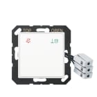 JUNG - Hotelabdeckung Glas mit LED-Einheit 24 V, Aussenstelle, Serie A, alpinweiss