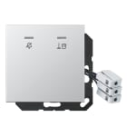 JUNG - Hotelabdeckung mit LED-Einheit 230 V, Aussenstelle, Serie LS, Aluminium
