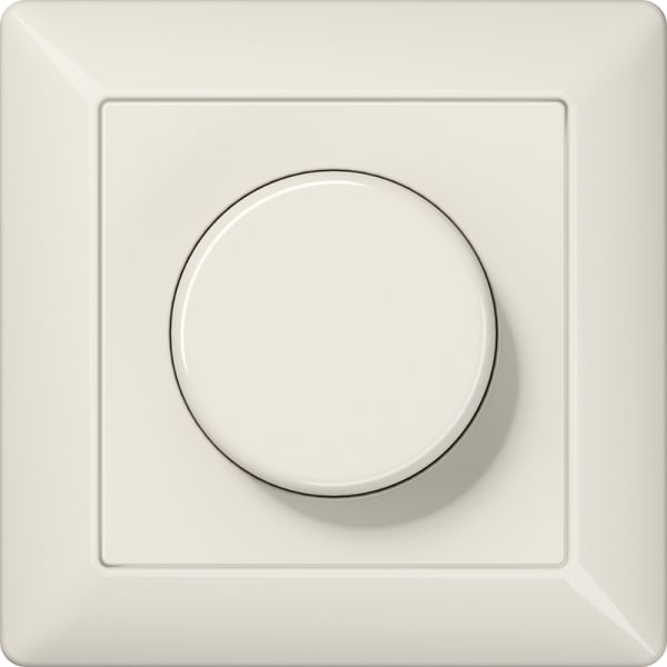 JUNG - Drehdimmer LED mit Dreh-Ausschalter, mit Rahmen, Serie AS, weiss
