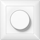 JUNG - Drehdimmer LED mit Dreh-Ausschalter, mit Rahmen, Serie AS, alpinweiss