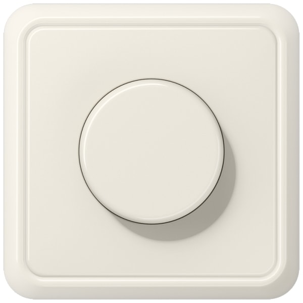 JUNG - Drehdimmer LED mit Dreh-Ausschalter, mit Rahmen, Serie CD, weiss