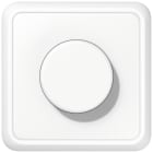 JUNG - Drehdimmer LED mit Dreh-Ausschalter, mit Rahmen, Serie CD, alpinweiss