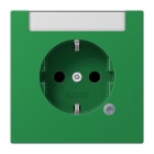 JUNG - SCHUKO Steckdose, 16A 250V ~, Funktionsanzeige, Schriftfeld, Thermoplast, grün