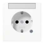 JUNG - SCHUKO Steckdose, 16A 250V ~, Funktionsanzeige, Schriftfeld, Thermoplast, ws
