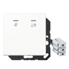 JUNG - Hotelabdeckung mit LED-Einheit 230 V, Aussenstelle, Serie LS, alpinweiss