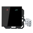 JUNG - Hotelabdeckung Glas mit LED-Einheit 24 V, Aussenstelle, Serie LS, schwarz