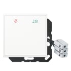 JUNG - Hotelabdeckung Glas mit LED-Einheit 24 V, Aussenstelle, Serie LS, alpinweiss