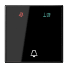 JUNG - Hotelwippe Glas, Aussenstelle, Symbole Nicht stören/Zimmer aufräumen/Klingel, sw