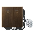 JUNG - Hotelabdeckung mit LED-Einheit 24 V, Aussenstelle, Serie LS, Messing antik