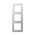 JUNG - Rahmen 3fach, Thermoplast lackiert, A FLOW, aluminium