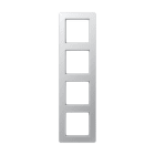 JUNG - Rahmen 4fach, Thermoplast lackiert, A FLOW, aluminium