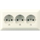 JUNG - Kabelkanal-SCHUKO-Steckdose, 3fach, 16A 250V ~, SAFETY+, Thermoplast, weiss
