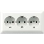JUNG - Kabelkanal-SCHUKO-Steckdose, 3fach, 16A 250V ~, SAFETY+, Thermoplast, Serie AS,