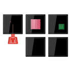 JUNG - Notrufset mit USV, Serie LS, schwarz