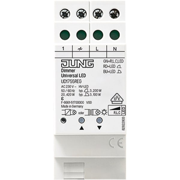 JUNG - Dimmer Universal LED, mit Nebenstelleneingang, REG