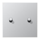 JUNG - Abdeckung mit Kipphebel, Zylinder, 1fach, 2 Kipphebel, Serie LS 1912, Aluminium